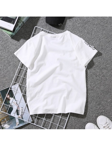 T-Shirts 2019 Summer Couples Lovers T-Shirt for Women Casual White Tops Tshirt Women T Shirt Love Heart Embroidery Print T-Sh...