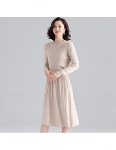 Women's Sets Net red skirt suit early autumn new arrival women's fashion long-sleeved knitted pleated skirt suit knit women's...
