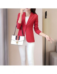 Blazers New Fashion Blazer S mple Jacket for Women Two Pockets Candy Color Coat Single Button Outerwear Female Office Lady To...