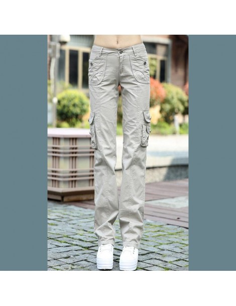 Pants & Capris Plus Size Pantalon Femme 2019 Women Workout Cotton Military Combat Cargo Pants Overalls Ladies Straight Multi-...