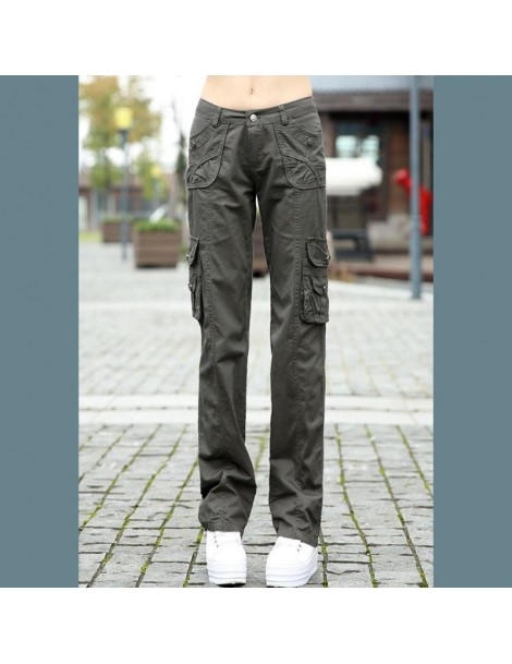 Pants & Capris Plus Size Pantalon Femme 2019 Women Workout Cotton Military Combat Cargo Pants Overalls Ladies Straight Multi-...