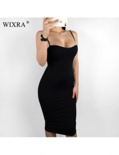 Dresses 2019 New Double Layers Cotton Sexy Bodycon Dress Women Summer Backless Knee-Length Elastic Spaghetti Strap Party Dres...