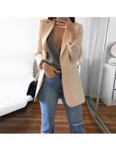 Blazers Autumn Womens Jackets And Coats Red Pockets Notched Sexy Plus Size Ladies Blazer Fashion Long Sleeve Oversize Outwear...
