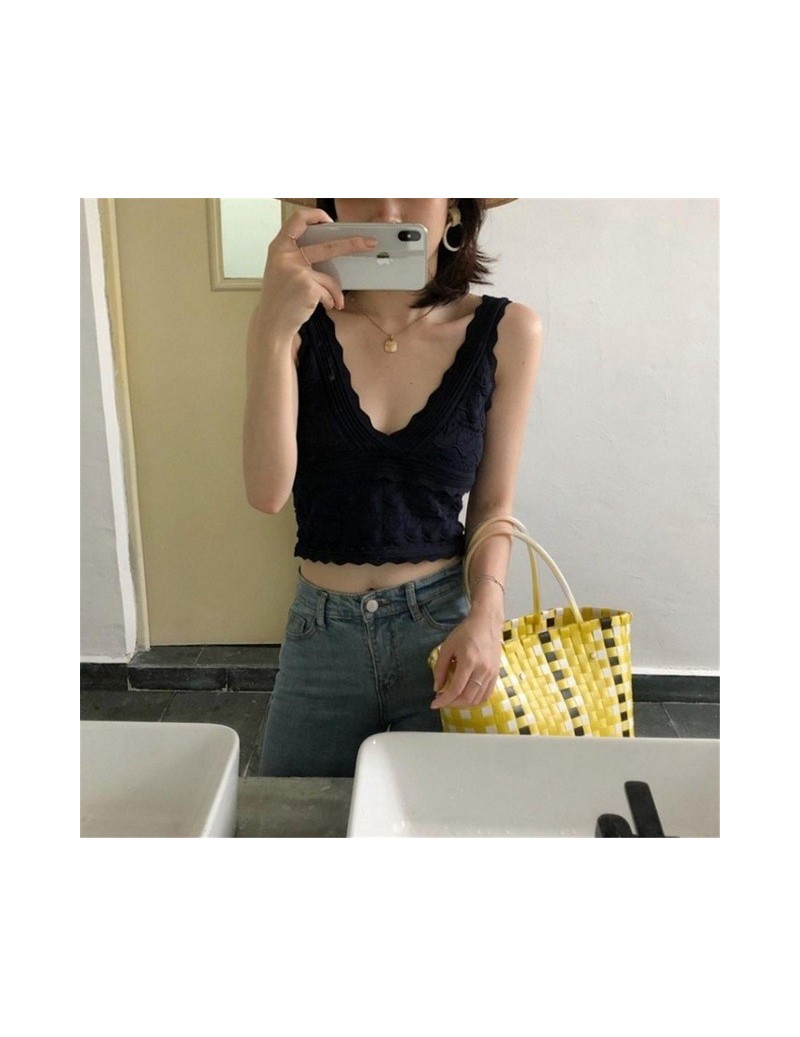 2019 New Women Sexy Knit Short Top Bustier Multicolor Summer Slim Stretchy Sleeveless Cropped Blusas Vest Tank Top Camisole ...