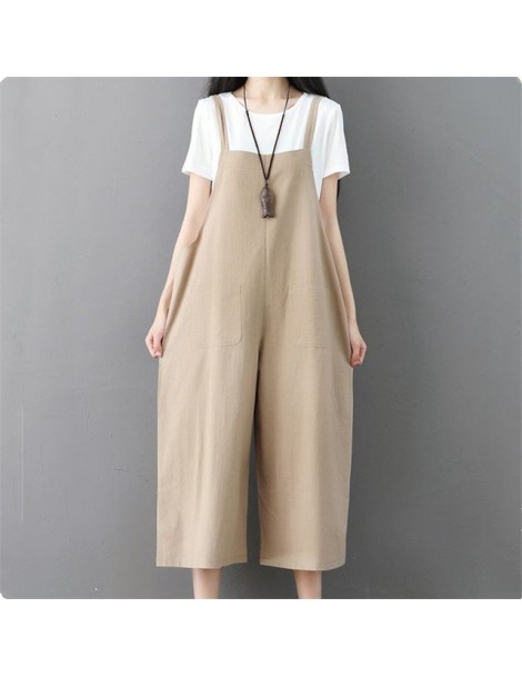 Jumpsuits 2019 Korean Ladies Wide Leg Rompers Womens Ankle-Length Jumpsuit Overalls Female Casual Loose Sleeveless Jumpsuits ...
