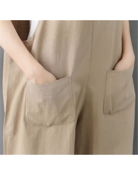 Jumpsuits 2019 Korean Ladies Wide Leg Rompers Womens Ankle-Length Jumpsuit Overalls Female Casual Loose Sleeveless Jumpsuits ...