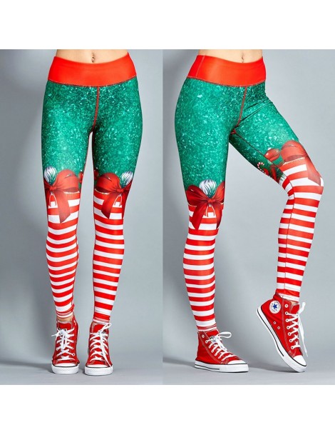 Leggings Christmas Trousers For Women Lady Casual Elasticity Skinny Leggins Mujer High Waist Workout Printing Stretchy Pants ...