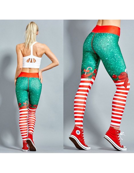 Leggings Christmas Trousers For Women Lady Casual Elasticity Skinny Leggins Mujer High Waist Workout Printing Stretchy Pants ...