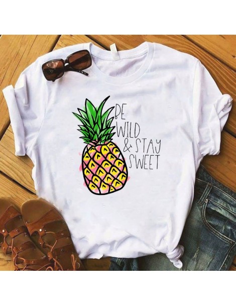 T-Shirts Pineapple fruits Clothing T-shirt Fashion Female Tee Top Graphic T Shirt Women Kawaii Camisas Mujer Clothes 2019 - 1...