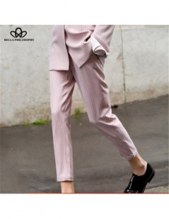Blazers Women autumn winter Striped Pink Blazer Thin Jacket Turn Down Collar Female Blazer Casual office Ladies Suit - black ...