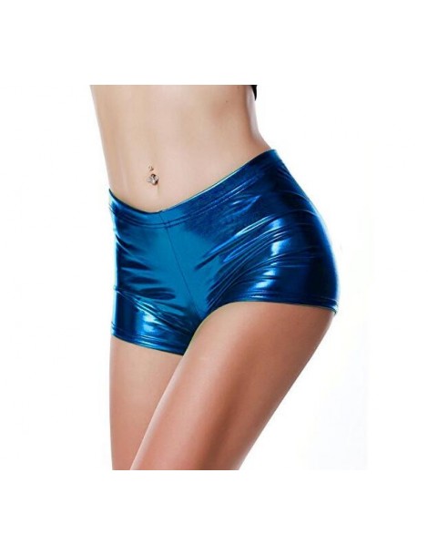 Shorts Gold Hands Red Sexy Fitness Jack Metal Wild Beauty Shorts Summer Fashion Women Low-rise Lycra Metallic Glossy Silver S...