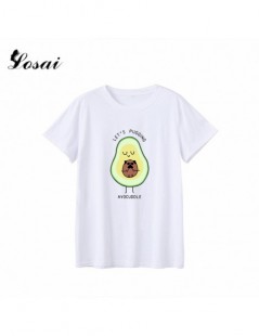 T-Shirts Women T Shirts 3XL 4XL 5XL Plus Size T-shirt Cartoon Avocado Pattern Print Short Sleeve Tops Korean Tshirt Harajuku ...