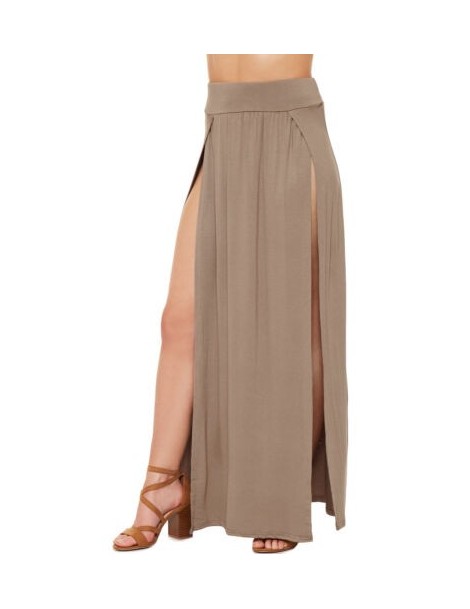 Skirts 2019 New Arrival High Waisted Sexy Womens Double Slits Summer Solid Long Maxi Skirt Wholesale 51 Valentine's Day Gifts...