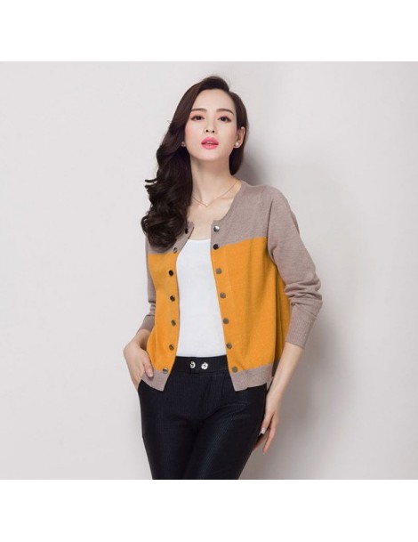 Cardigans New Fashion 2019 Spring Women Oversize Cardigans Sweaters Knitted Sweater Coat - Gold - 4L3587480784-3 $32.99