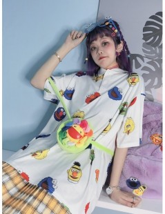 Polo Shirts Harajuku Cute Cartoon Polos Printed Cute Student Girl Edition - White - 4T4113096585 $19.72