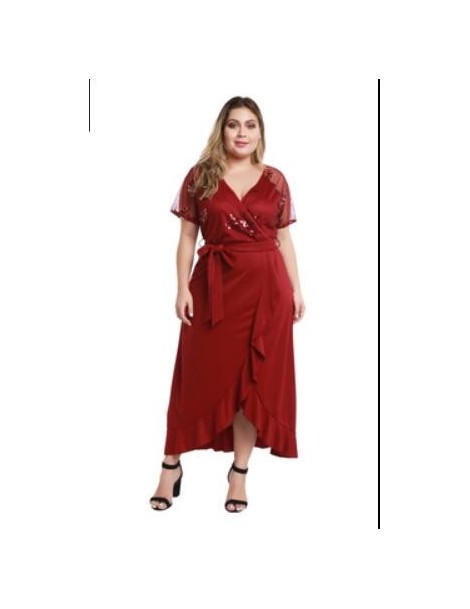 Dresses Large size women long dresses 2019 new summer fashion sexy deep V irregular hem waist dress female three color option...
