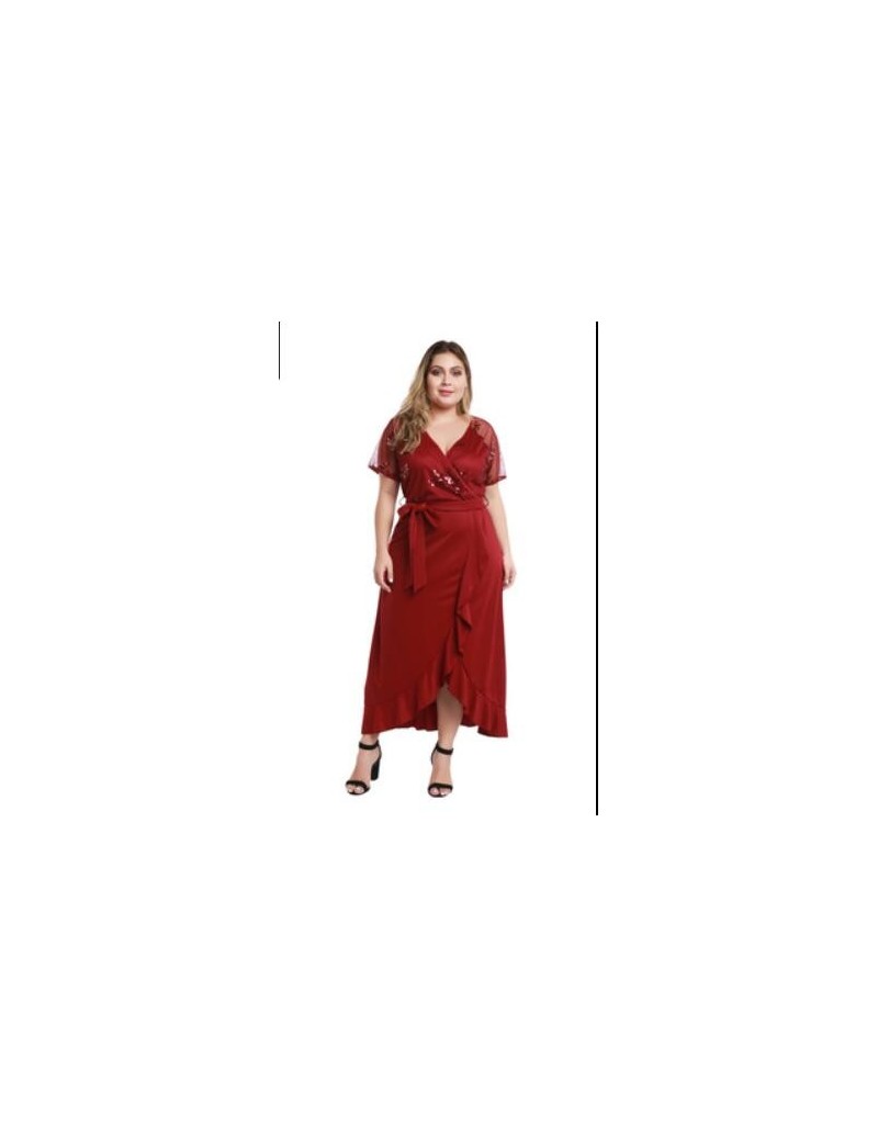 Dresses Large size women long dresses 2019 new summer fashion sexy deep V irregular hem waist dress female three color option...