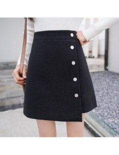 Skirts Winter Skirt Women Skort 2018 New Arrivals Khaki Black High Waist A Line Cashmere Skirt Korean Style Women Mini Skirts...