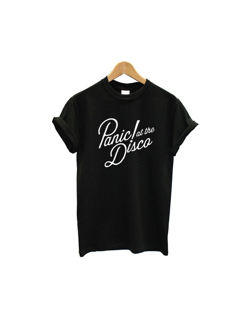 Panic At The Disco Letter Printed T-shirt Women Short Sleeves Fashion Summer Tops Streetwear Women Tshirt Cotton Funny Tee S...