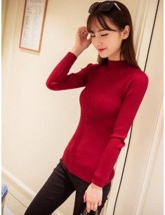 Pullovers 2019 Autumn Women lady sweater high elastic Solid Turtleneck sweater women slim sexy tight Bottoming Knitted Pullov...