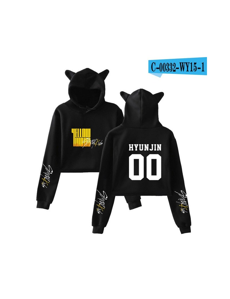 Kpop Stray Kids Yellow Wood Cat Ear Hoodies Sweatshirt Cool Casual 2019 NEW Album fashion trend Women Hoodies Sweatshirt Sex...