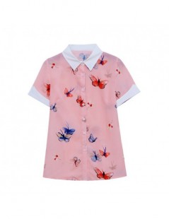 Blouses & Shirts Fashion women bow printed chiffon shirt 2019 Summer New slim short sleeve blouses office ladies plus size el...