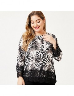 T-Shirts 2019 autumn Plus Size womens Long sleeve Leopard t shirt fashion Ladies femal Vintage Sexy Knitted tops and blouses ...
