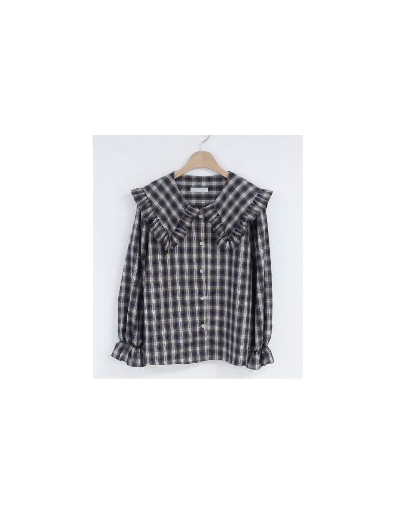 Blouses & Shirts 2019 Spring Autumn Basic Shirts Blouses Women Japan Preppy Style Design Ruffled Tops Ruffled Peter Pan Colla...