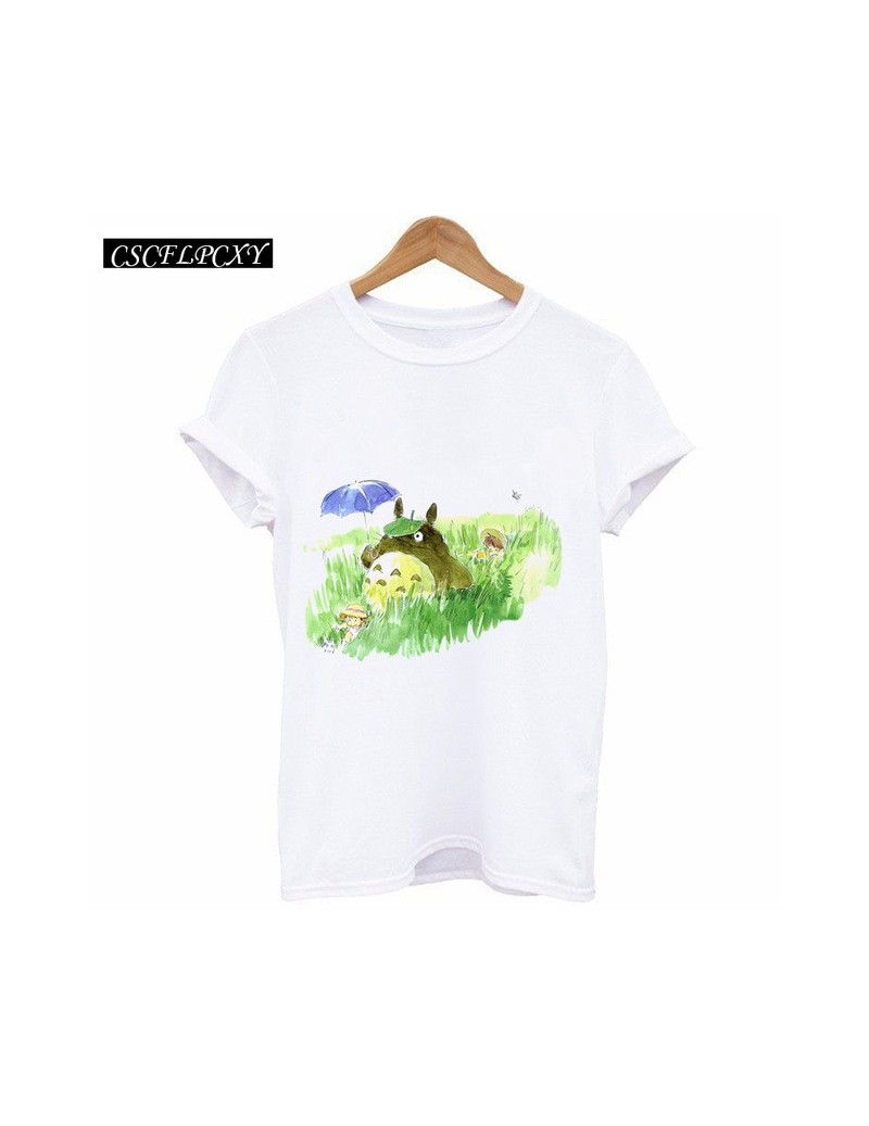 Fashion 2017 Slim T-shirt Women Summer Tops Cartoon Neighbor Totoro Print T Shirt Plus Size Women Clothing Tee Shirt Femme -...