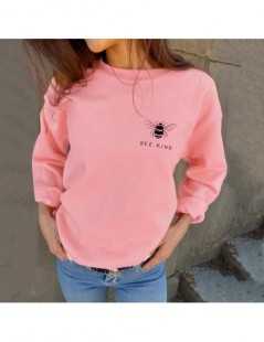 T-Shirts women t shirt autumn and winter long sleeves Women's Autumn Fashion Sweatshirts Bee Kind Letter Print Casual Loose -...