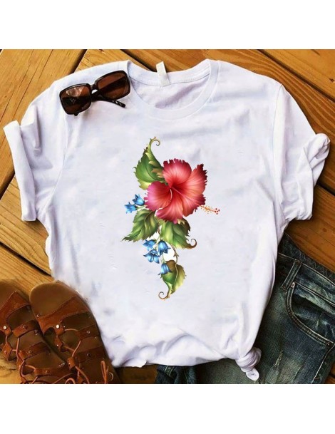 T-Shirts Women T Womens Graphic Sunflower Printing Floral Painting Aesthetic Printed Top Tshirt Female Tee Shirt Ladies Cloth...