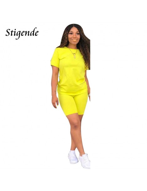 Women's Sets Summer Casual Solid Color Two Piece Set Women Elegant Crop Top and Shorts Tracksuit O Neck Bodycon 2 Piece Outfi...