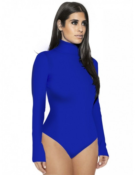 Bodysuits Sexy Romper Women Bodysuit Long Sleeve 2019 Spring New Solid Jumpsuits Club Wear High-Neck Sexy Bottoming Shirt Wom...