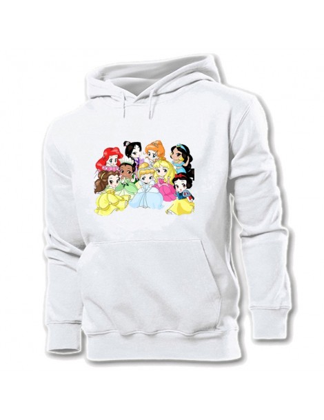 Hoodies & Sweatshirts Funny Cute Princess Ariel Belle Snow White Cool Street Hip Hop Silhouette Gray Women's Pattern Hoodie S...