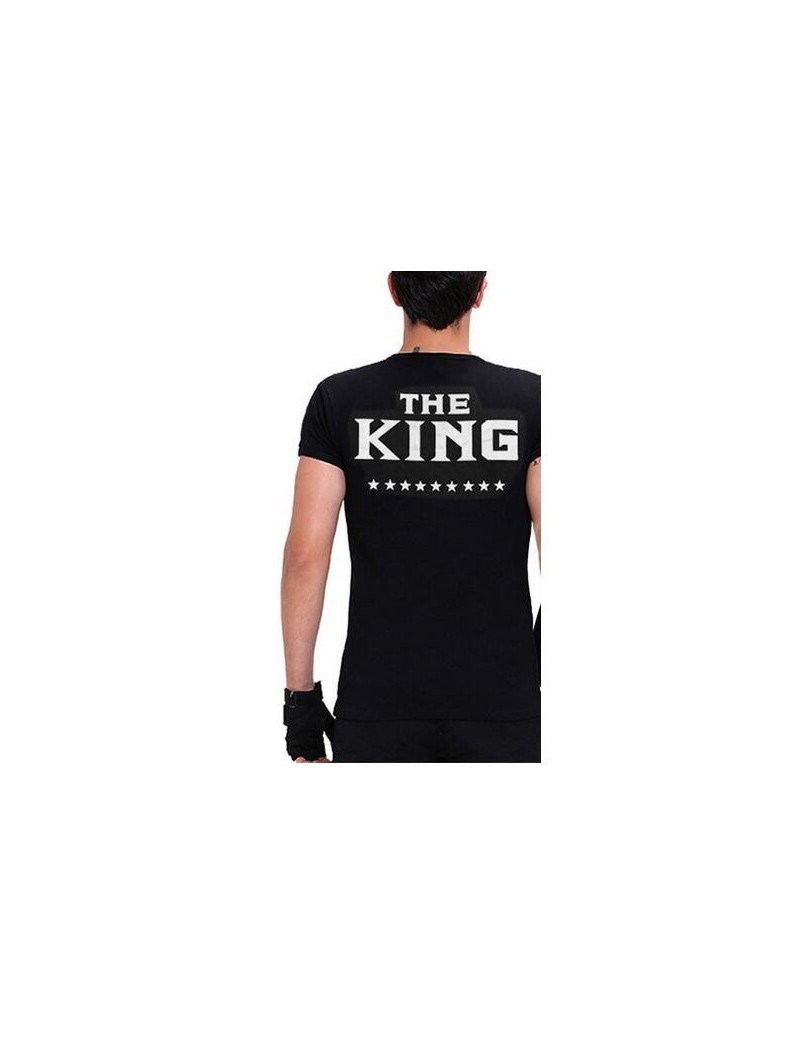 T-Shirts Plus XXXL Size Lovers The King His Queen Back Printed Tee shirts Harajuku Couple Hipster T shirt Tops - 59 - 4939304...