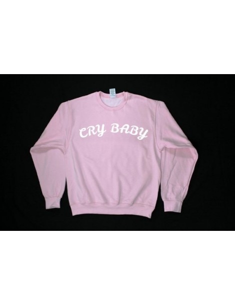 Hoodies & Sweatshirts Cry Baby Graphic Print Unisex Sweatshirt Long Sleeve Fashion Casual Tops Crew Neck Babygirl Jumper Pink...