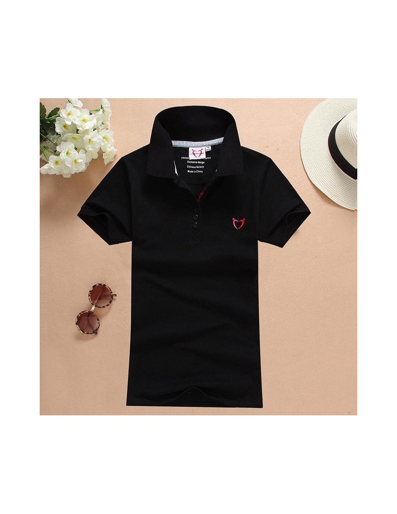 Polo Shirts size S-4XL women polo shirt 2017 spring summer cotton ladies short sleeve tee female turn-down collar Embroidery ...