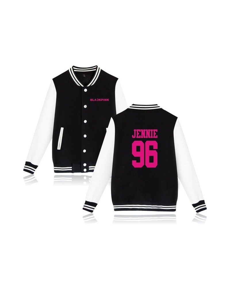 Hoodies & Sweatshirts Kpop Baseball Jacket Women/Men Black Pink Album Fans Support Hoodies Rose LISA JENNIE JISOO Print Sweat...