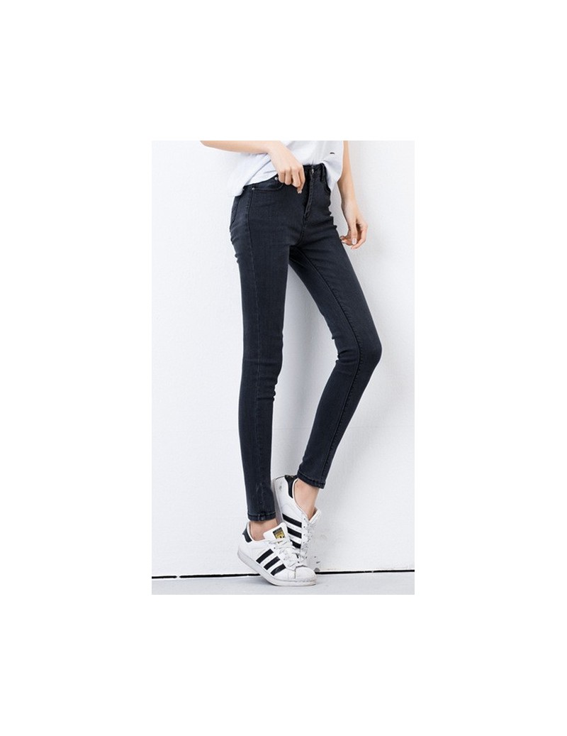 Jeans for women high waist plus size skinny gray black blue mom Jeans Denim pencil pant 6XL - new Gray B600 - 423065667587-3