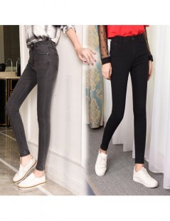 Jeans Jeans for women high waist plus size skinny gray black blue mom Jeans Denim pencil pant 6XL - new Gray B600 - 423065667...