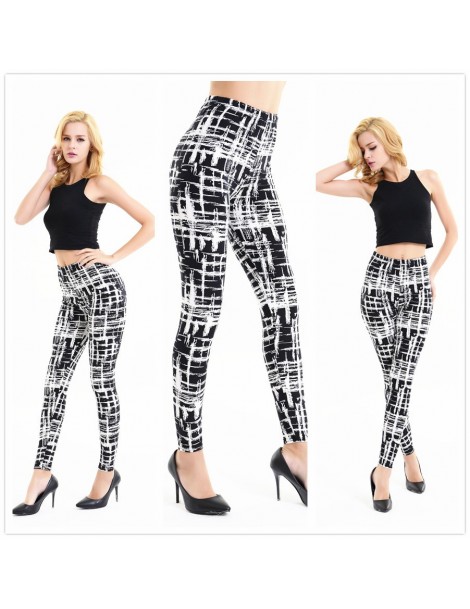 Leggings New 2019 Women Pants Trousers For Ladies New Style Black and White Plaid Leggings Houndstooth Casual Leggings - pict...
