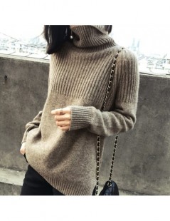 Pullovers Women Sweater 2019 New Spring High-Quality Turtleneck Long Sleeve Soft Cashmere Sweater Female Fashion Warm Solid K...