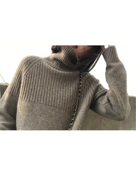 Pullovers Women Sweater 2019 New Spring High-Quality Turtleneck Long Sleeve Soft Cashmere Sweater Female Fashion Warm Solid K...