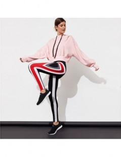 Leggings Swirl Striped Pattern Print Black Polyester Skinny Leggings Fashion Women Sportswear High Waist Leggings - 1 - 4X306...