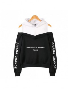 Hoodies & Sweatshirts 2018 NEW Ariana Grande fashion Sweatshirts Women Sleeve Off-Shoulder Exclusive Women Album sala hot aut...