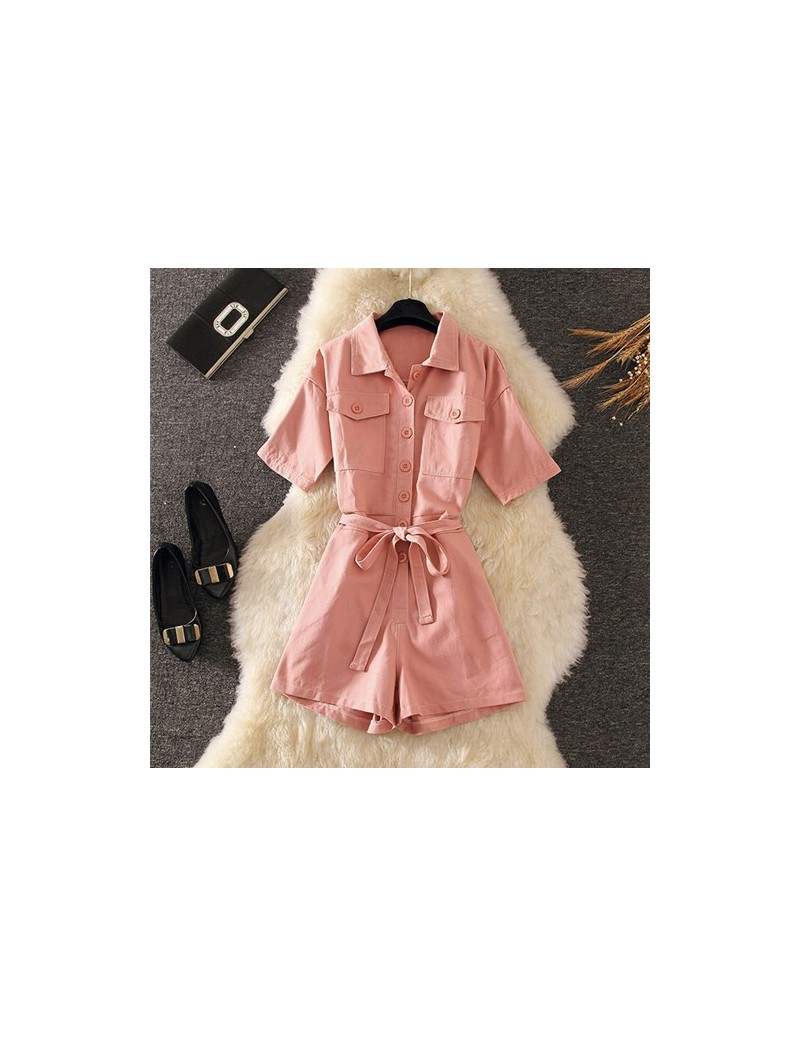 Jeans Jumpsuit Short Women Ladies Denim Playsuit Pockets Design Casual Rompers Outfit Clothes Summer 2019 New Elegant Overal...