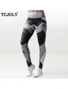 Leggings Wholesale 3d Digital Printed Geometric Fitness Leggings For Women Skinny Push Up Workout Pants Stretchy Slim Flex Le...