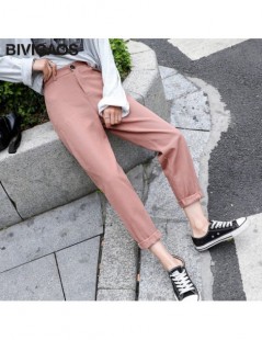 Pants & Capris 2019 Spring New Womens Cotton Harem Pants Overalls Button Korean Hiphop Loose Casual Cargo Pants Vintage Radis...