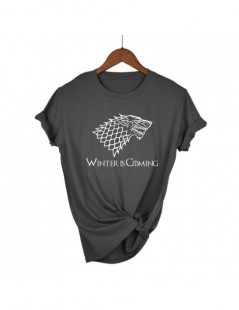 T-Shirts New Game Of Thrones Printing T Shirt Women Winter Is Coming Stark Blood Wolf Cool T-Shirt Casual Summer T-Shirt For ...