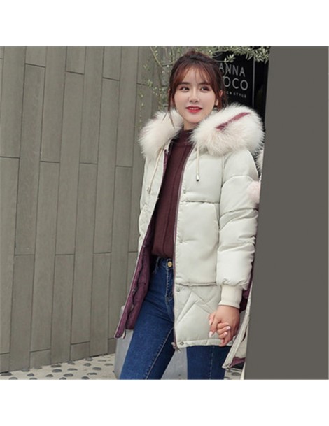 Parkas Parkas 2019 Korean Style Winter Jacket Women 6 Colors Hooded Thicken Fur Collar Female Parka Outwear Warm Ladies Coat ...